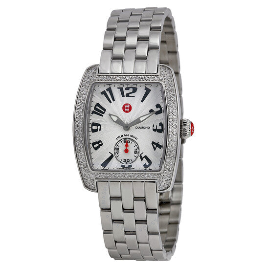 Michele, Mini Urban Diamond Steel Ladies Watch