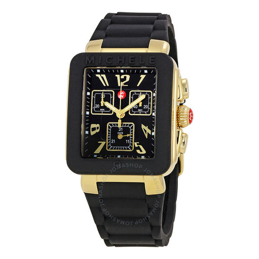 ميشيل، ساعة بارك جيلي بين كرونوغراف نسائية بمينا أسود مطلي بالمينا
