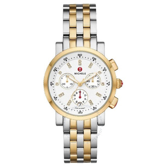 Michele, Quartz Diamond Silver Dial Ladies Watch