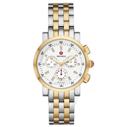 Michele, Quartz Diamond Silver Dial Ladies Watch