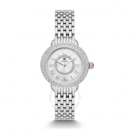 Michele, Quartz Diamond Silver Dial Ladies Watch
