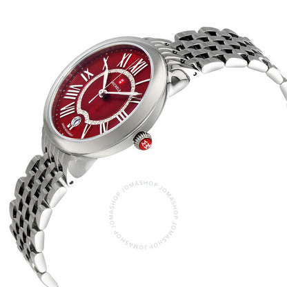 Michele, Serein 16 Red Diamond-set Dial Ladies Watch