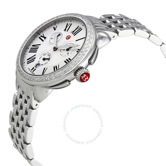 ميشيل سيرين كرونوغراف ساعة نسائية بمينا فضية