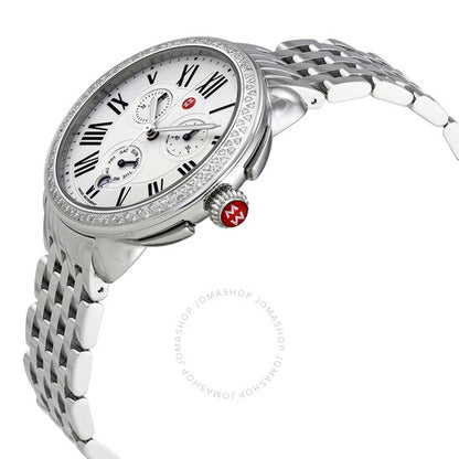 ميشيل سيرين كرونوغراف ساعة نسائية بمينا فضية