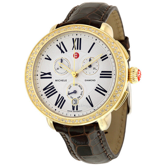 Michele, Serein Chronograph Silver Dial Ladies Watch