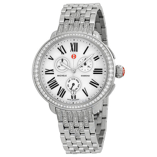 Michele, Serein Glamour Chronograph Diamond Ladies Watch