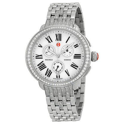 Michele, Serein Glamour Chronograph Diamond Ladies Watch