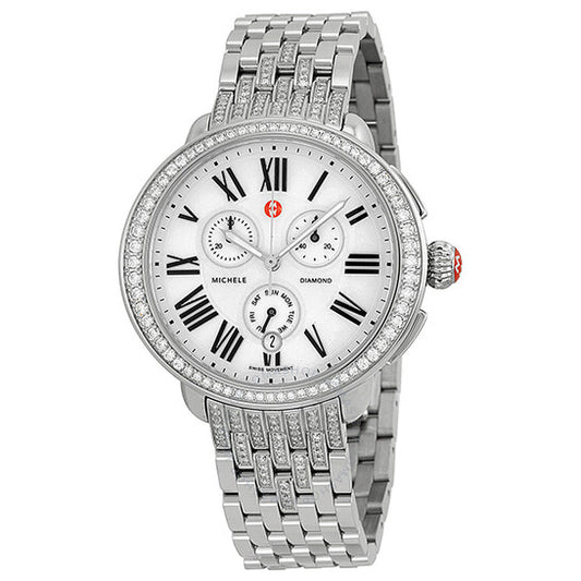Michele, Serein Glamour Chronograph Diamond Ladies Watch