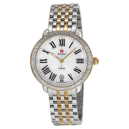 Michele, Serein Mother of Pearl Dial Two-tone Ladies Watch