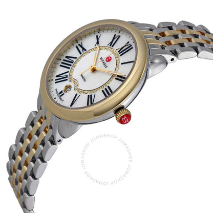 Michele, Serein Mother of Pearl Dial Two-tone Ladies Watch