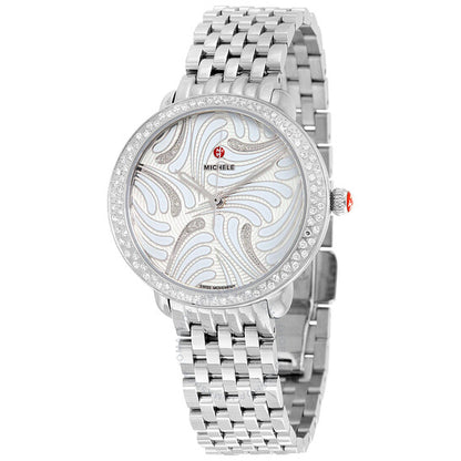 Michele, Serein Swan Diamond Dial Ladies Watch
