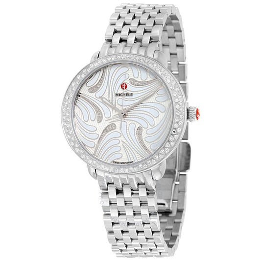 Michele, Serein Swan Diamond Dial Ladies Watch