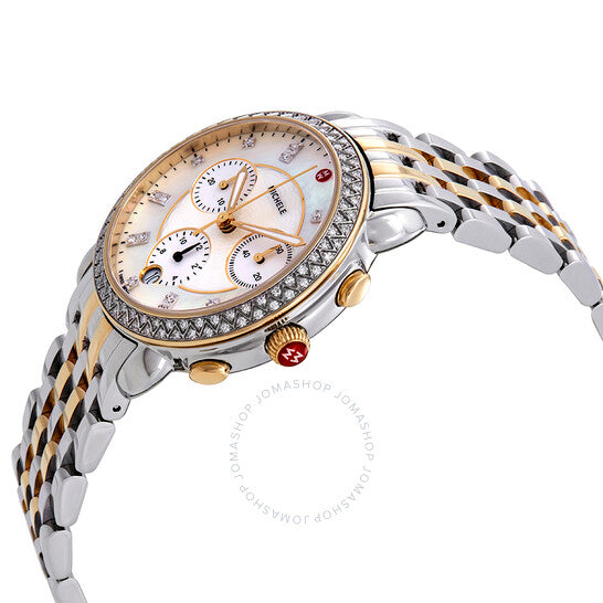 Michele, Sidney Chronograph Mother of Pearl Dial Ladies Watch