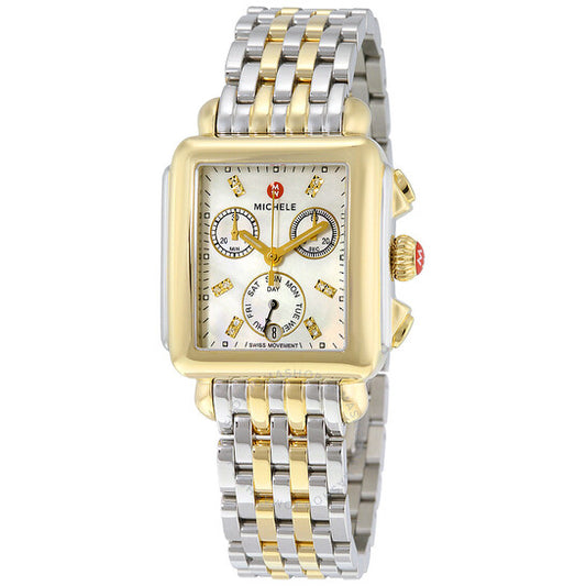 Michele, Signature Deco Mother of Pearl Dial Ladies Watch MWW06P0001