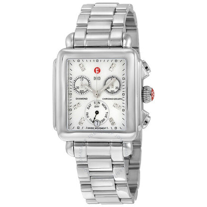 Michele, Signature Deco Chronograph Ladies Watch