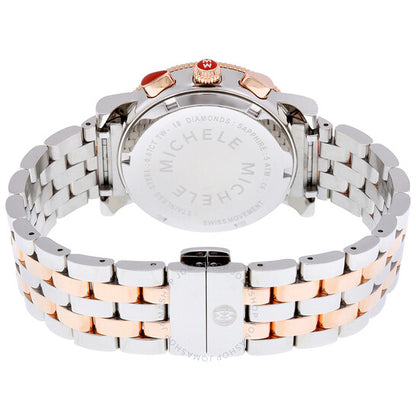 Michele, Sport Sail Chronograph Silver Dial Ladies Watch
