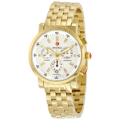 Michele, Sport Sail Chronograph Silver Dial Ladies Watch