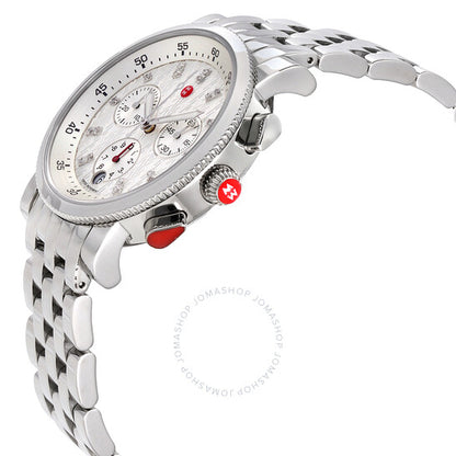 Michele, Sport Sail Chronograph Silver Dial Ladies Watch
