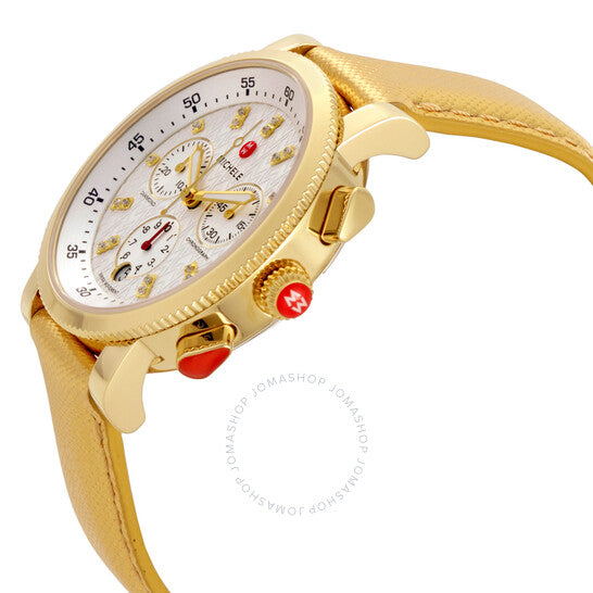 Michele, Sport Sail Chronograph Silver Dial Ladies Watch