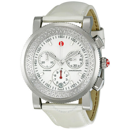 Michele, Sport Sail White Dial Chronograph Ladies Watch