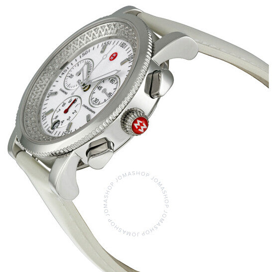 Michele, Sport Sail White Dial Chronograph Ladies Watch