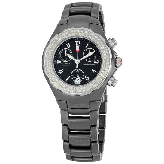 Michele, Tahitian Ceramic Black Diamond Ladies Watch