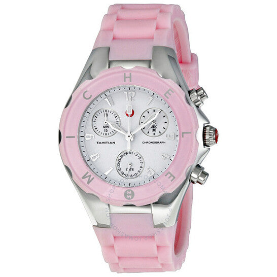 Michele, Tahitian Jelly Bean Barely Pink Chronograph Ladies Watch