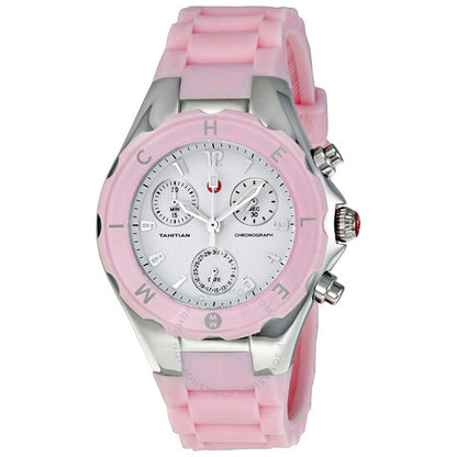 Michele, Tahitian Jelly Bean Barely Pink Chronograph Ladies Watch