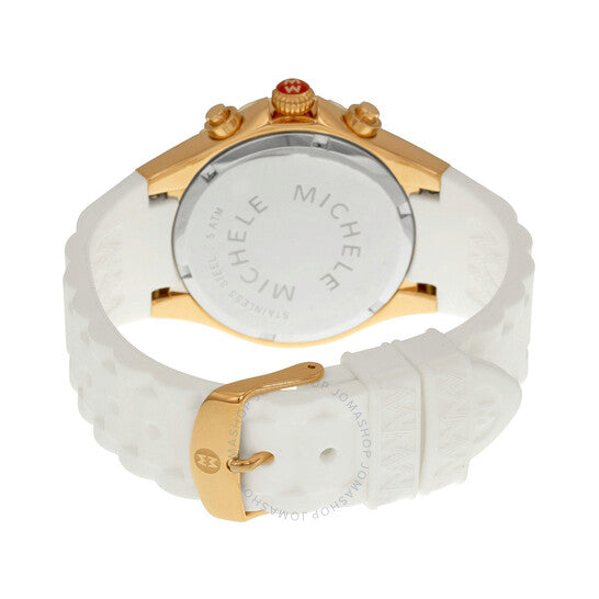 Michele, Tahitian Jelly Bean Chronograph Rose Dial Ladies Watch