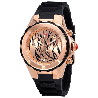 Michele, Tahitian Jelly Bean Tiger Stripes Dial Ladies Watch