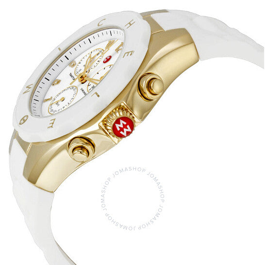 Michele, Tahitian Jelly Bean White and Gold Ladies Watch