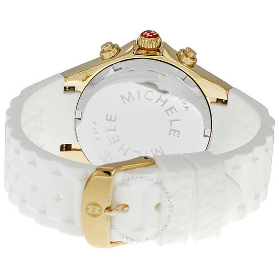 Michele, Tahitian Jelly Bean White and Gold Ladies Watch