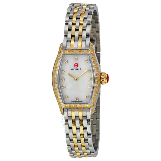Michele, Urban Coquette Mother of Pearl Dial Two-tone Ladies Watch