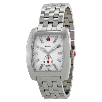 Michele, Urban Diamond Dial Stainless Steel Ladies Watch