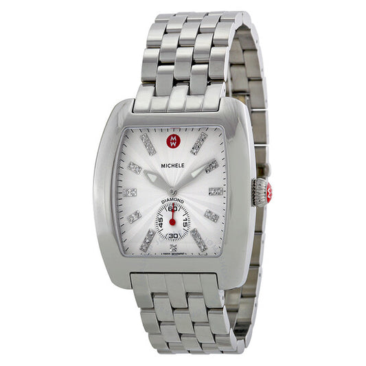 Michele, Urban Diamond Dial Stainless Steel Ladies Watch
