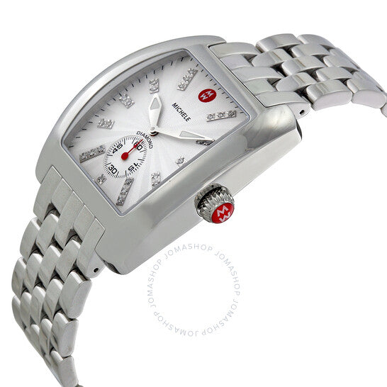 Michele, Urban Diamond Dial Stainless Steel Ladies Watch