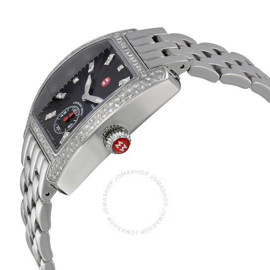 Michele, Urban Mini Diamond Black Dial Ladies Watch