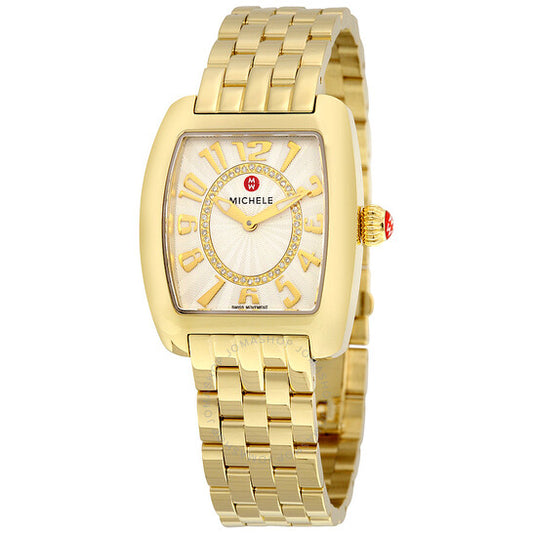 Michele, Urban Mini Silver Diamond Dial Ladies Watch