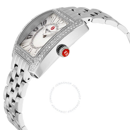 Michele, Urban Mini Silver White Dial Diamond Ladies Watch
