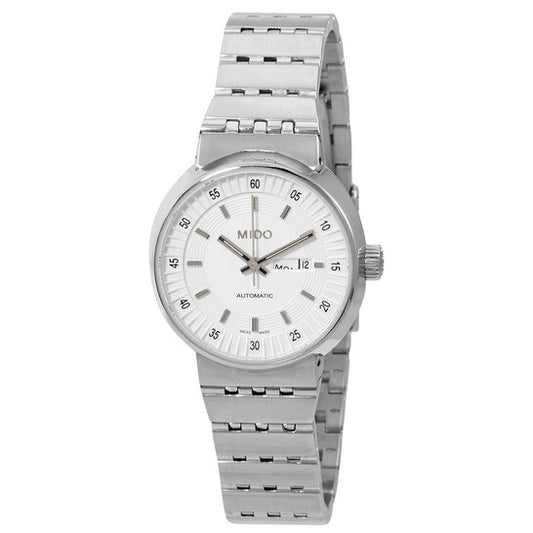 ميدو، ساعة نسائية أوتوماتيكية بمينا بيج من الفولاذ المقاوم للصدأ