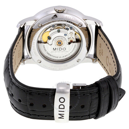 Mido, Baroncelli Automatic Black Dial Black Leather Men's Watch