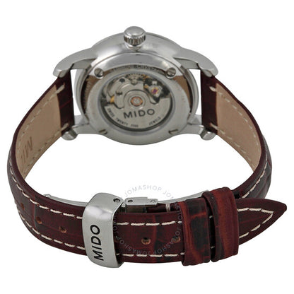 Mido, Baroncelli Automatic Black Dial Brown Leather Ladies Watch