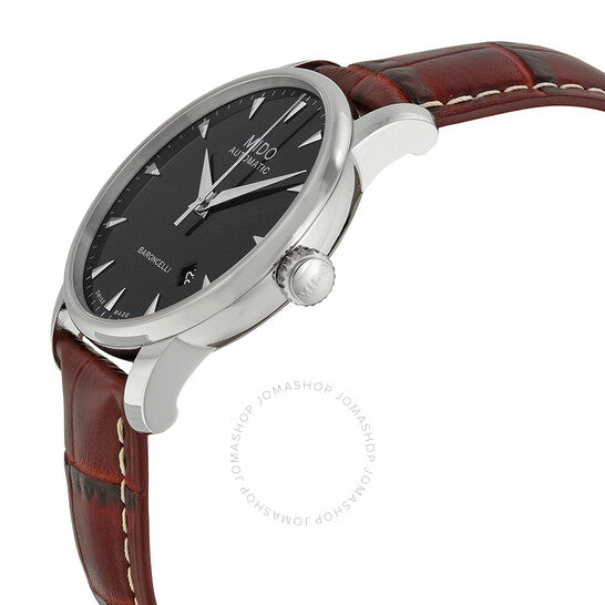 ميدو، ساعة بارونشيلي أوتوماتيكية للرجال بمينا أسود