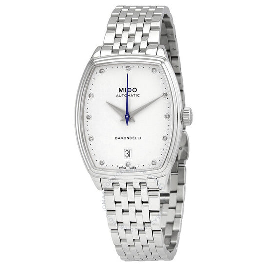 Mido, Baroncelli Automatic Diamond White Dial Ladies Watch M041.307.11.016.00
