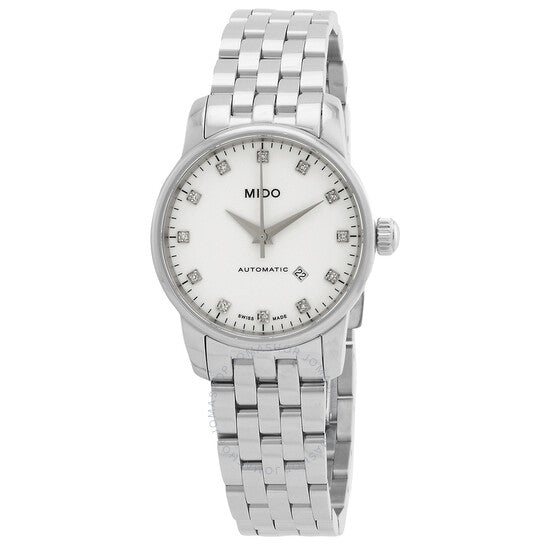 Mido, Baroncelli Automatic Diamond White Dial Ladies Watch