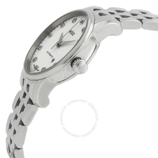Mido, Baroncelli Automatic Diamond White Dial Ladies Watch
