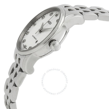 Mido, Baroncelli Automatic Diamond White Dial Ladies Watch