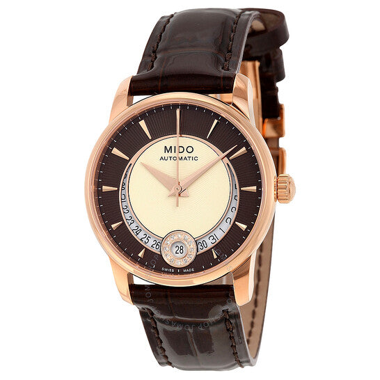 Mido, Baroncelli Automatic Beige and Brown Dial Ladies Watch