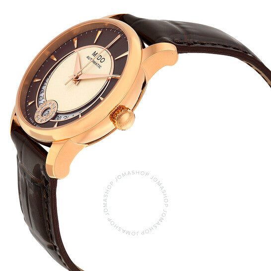 Mido, Baroncelli Automatic Beige and Brown Dial Ladies Watch