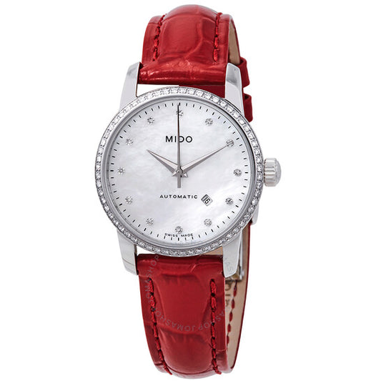 Mido, Baroncelli Automatic Mother of Pearl Diamond Dial Ladies Watch